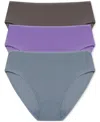 Natori Bliss Bare Cotton Hipster 3-pack In Multi