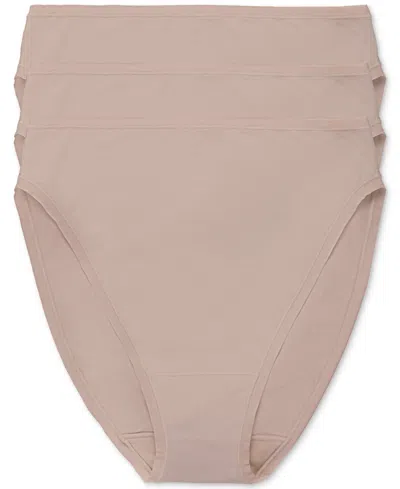 NATORI WOMEN'S 3-PK. BLISS BARE COTTON HIGH-CUT BRIEF UNDERWEAR 772346MP