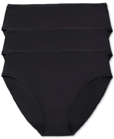 Natori Women's 3-pk. Bliss Bare Cotton Hipster Underwear 774346mp In Black