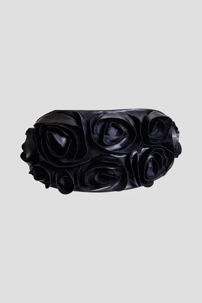 Natori Women's 3d Floral Embroidered Obi Belt In Black