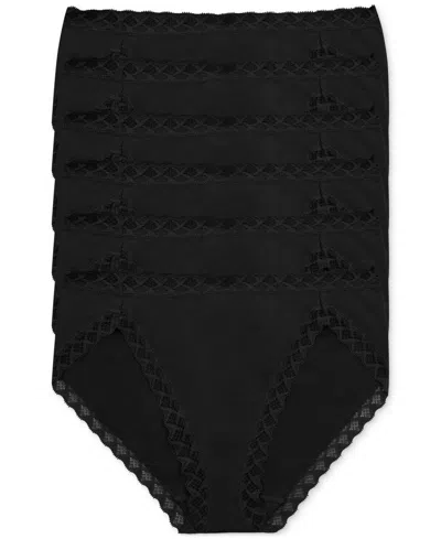 Natori Women's 6-pk. Bliss French Cut Underwear 152058p6 In Black,black,black,black,black
