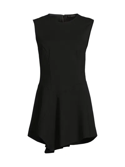 Natori Women's Asymmetric Compact Knit Top In Black