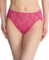 Natori Bliss Allure Lace French Cut Panties In Raspberry Glaze