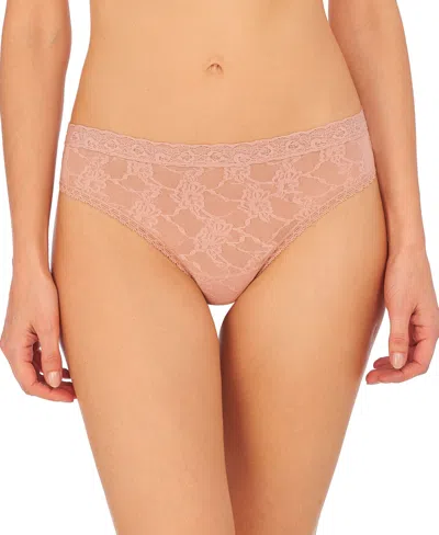 Natori Women's Bliss Allure One Size Lace Girl Brief Underwear 776303 In Rose Beige