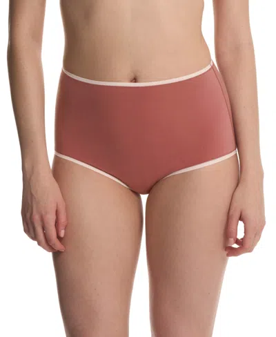 Natori Women's Bliss Bare Cotton High-waist Brief Underwear 778346 In Brown