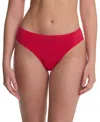 Natori Women's Bliss Bare Cotton Thong Underwear 771346 In Red