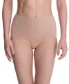 Natori Bliss Bare Cotton High Waist Briefs In Cafe