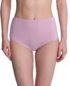 Natori Bliss Bare Cotton High Cut Briefs In Rose Mist