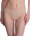 Natori Bliss Bare Cotton High Cut Briefs In Cafe