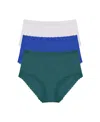 Natori Bliss Cotton Full Brief 3-pack In Multi