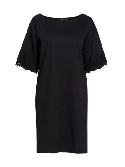 Natori Women's Bliss Harmony Cotton & Lace Nightgown In Black