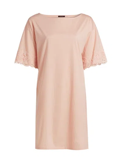 Natori Women's Bliss Harmony Cotton & Lace Nightgown In Primrose Pink