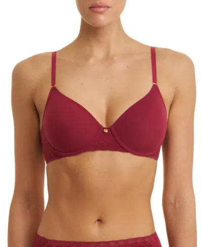 Natori Bliss Perfection All Day Underwire Contour Bra In Burgundy