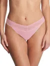 Natori Women's Bliss Perfection One Size Thong In Peony Pink