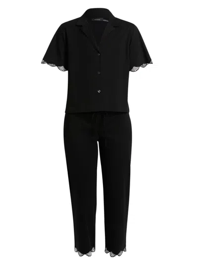 Natori Women's Bliss Serenity Cotton Pajamas In Black