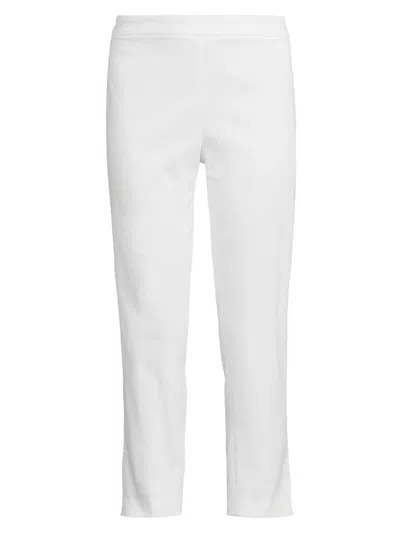 Natori Women's Cotton-blend Chino Crop Pants In White