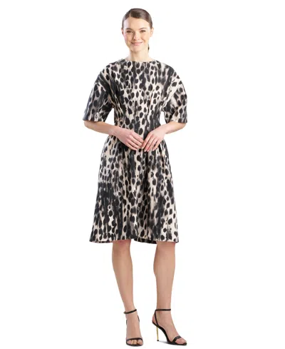 Natori Women's Crew Neck Dress In Animal Print
