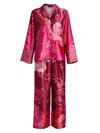 Natori Deco Notch Pajama Set In Pink