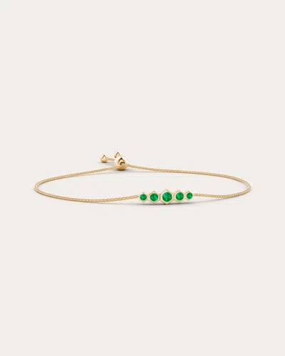 Natori Women's Emerald & 14k Gold Cluster Bracelet In Multicolor