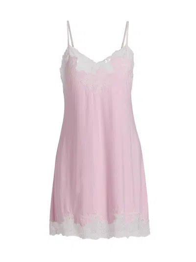 Natori Women's Enchant Floral Lace-trimmed Chemise In Pink