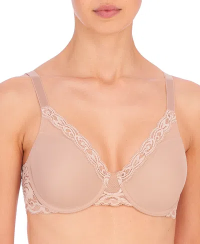 Natori Women's Feathers Full Figure Contour Underwire Bra 741299 In Cafe