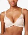 Natori Feathers Contour Plunge T-shirt Everyday Plunge Bra (32ddd) Women's In Cameo Rose (nude 4)