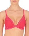 Natori Feathers Plunge Bra In Hibiscus