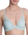 Natori Feathers Plunge T-shirt Basics Bra In Whipped Mint Lace,mint Glass