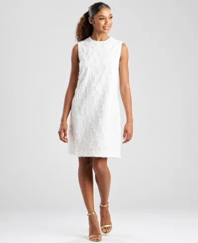 Natori Women's Fil Coupe Jacquard Sleeveless Dress In White