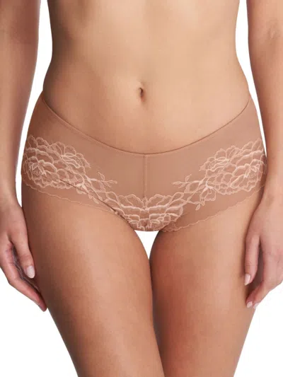 Natori Flora Sheer Lace Brief 776150 In Glaze Cashmere