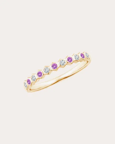 Natori Women's Hexagonal Diamond & Amethyst Band 14k Gold In Multicolor