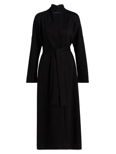 Natori Women's Himalaya Jersey Belted Robe In Black