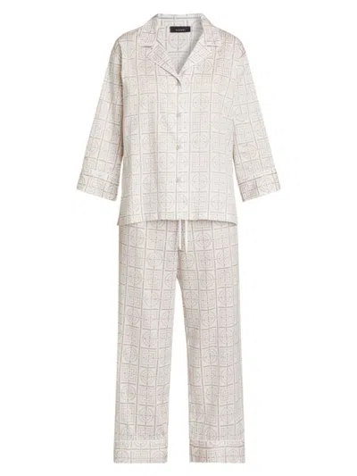 Natori Cotton Pyjama Set In Smoked Pearl