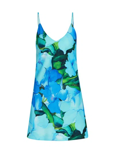 Natori Women's Isla Floral Charmeuse Chemise In Blue