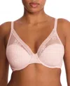 Natori Women's Love Lace Full-figure Underwire T-shirt Bra 731351 In Pink Pearl/warm White