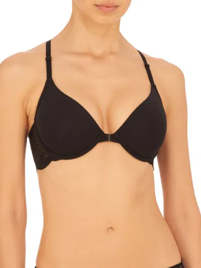 Natori Lush Front-close T-shirt Bra In Black