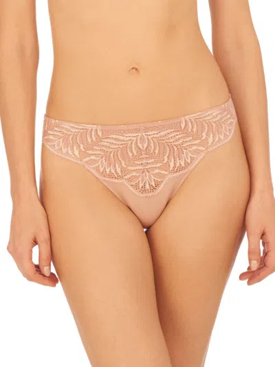 Natori Women's Lush Lace Thong In Rose Beige Warm White