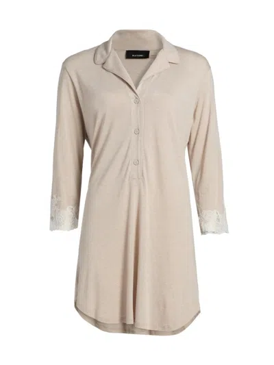 Natori Women's Lux Shangri-la Sleepshirt In Brown
