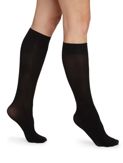 Natori Women's Opaque Knee-high Socks Set In Black