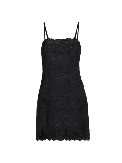 Natori Women's Peony Lace Nightgown In Black