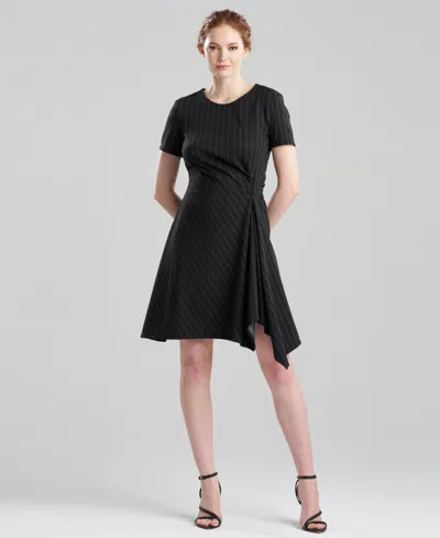 Natori Women's Pinstripe Knit Dress In Black