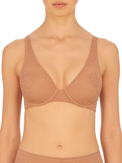 Natori Pretty Smooth Full Figure Contour Underwire In Brown