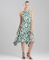 Natori Women's Printed Asymmetrical Midi Dress