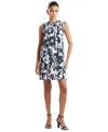 Natori Abstract Shift Dress In Black