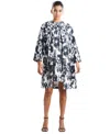 Natori Abstract Long Topper In Black