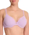 Natori Women's Pure Luxe Custom Coverage Contour Underwire Bra 732080 In Lilac Dream,mink