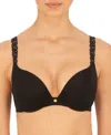 Natori Pure Luxe Push-up Underwire Bra (34b) In Black Combo