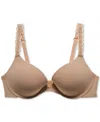 Natori Pure Luxe Molded Push-up Bra Women's 32b Cafe Stretch Underwired Jdm342 In Cafe