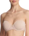 Natori Pure Luxe Strapless Contour Underwire Bra Cafe In Neutral