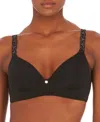 Natori Pure Luxe Custom Coverage Contour Underwire Bra In Black Combo